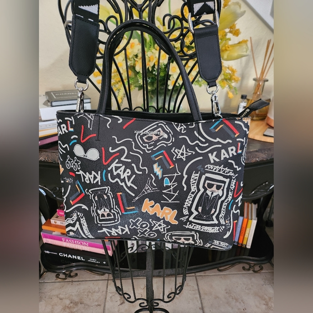 Karl Lagerfeld Graffiti tote bag
